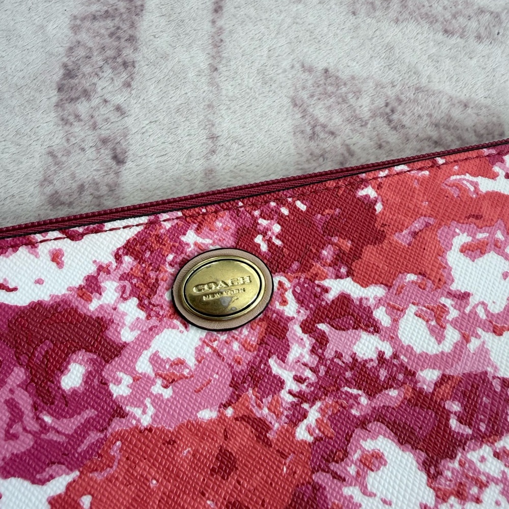 Coach Abstract Floral Patterned Pouch - Picture 3 of 4